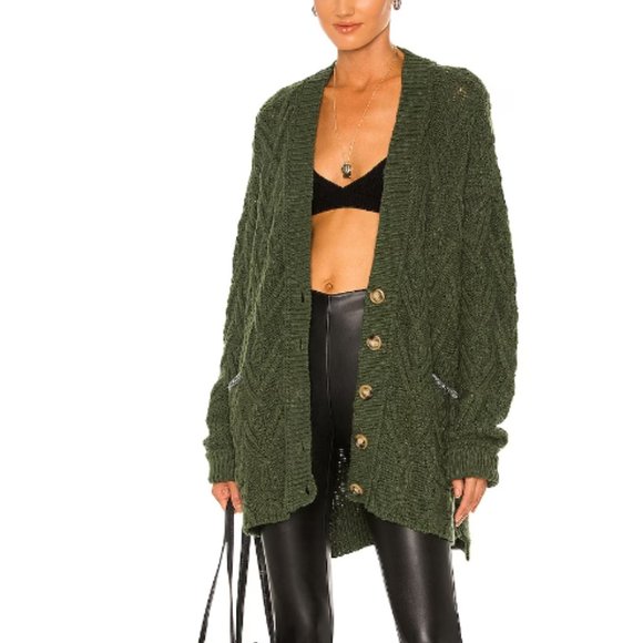 Free People green cardigan sweaters - Picture 3 of 6